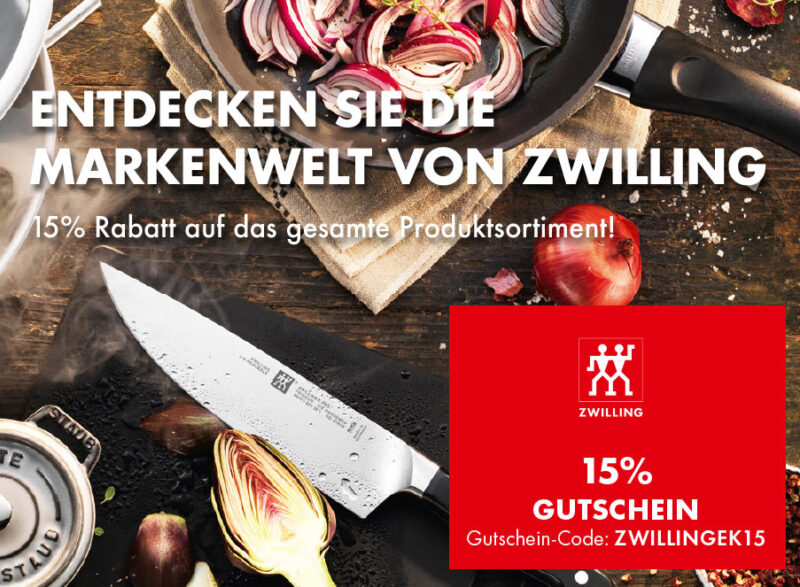 15 Gutschein ENTDECKEN SIE DIE MARKENWELT VON ZWILLING COUPON AKTUELL