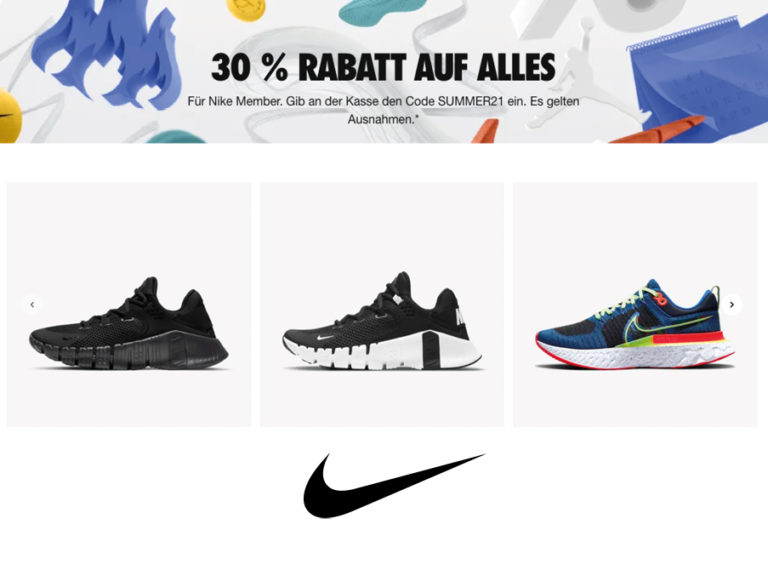 30 Rabatt auf Alles nur für Mitglieder bei Nike COUPON AKTUELL